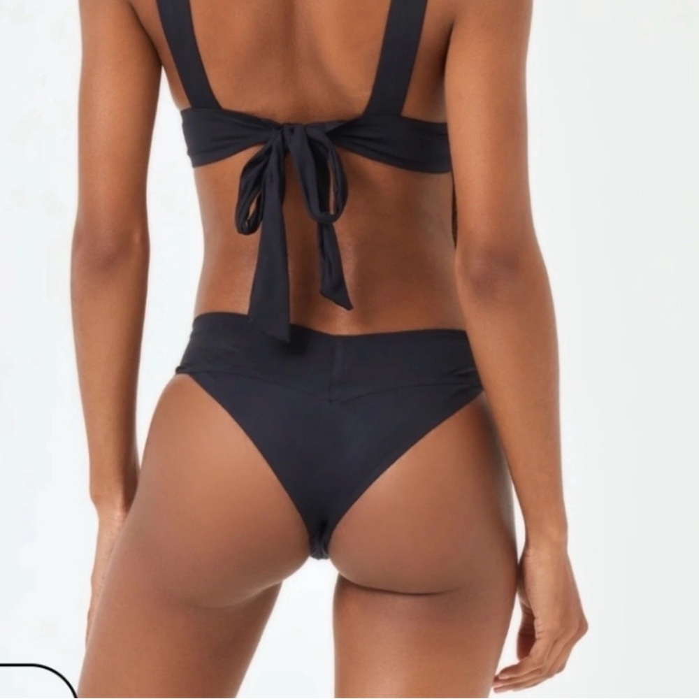 L Space NWT - Quinn and Black Bikini Bottom, Small